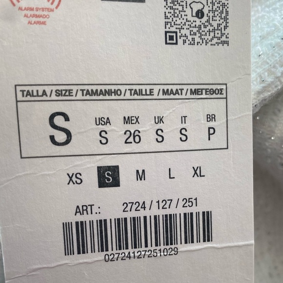 ZARA Structured Metallic Thread Cropped Jacket - Picture 9 of 13